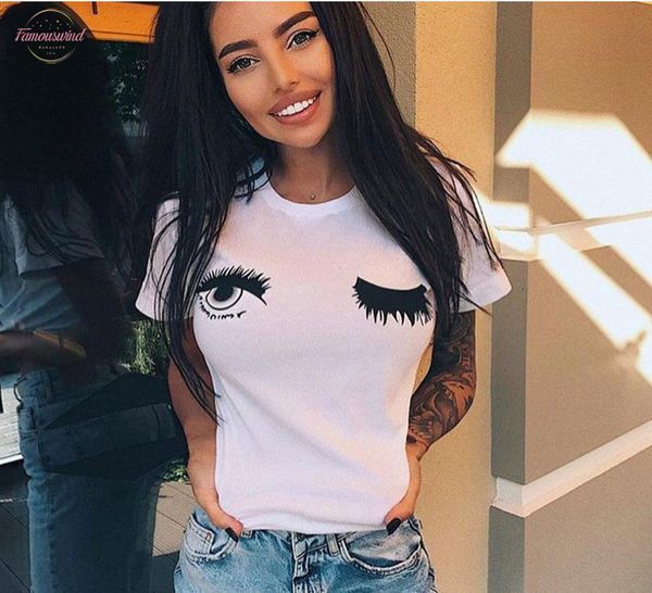 eyelash red lip print t shirt women short sleeve o neck women loose tshirt harajuku blink eyes tshirt 2020 summer women tee, White
eyelash red lip print t shirt women short sleeve o neck women loose tshirt harajuku blink eyes tshirt 2020 summer women tee, White