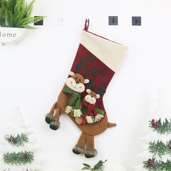 1pc cartoon elk christmas stockings santa claus sock gift kids candy bag xmas decoration christmas tree ornaments
1pc cartoon elk christmas stockings santa claus sock gift kids candy bag xmas decoration christmas tree ornaments