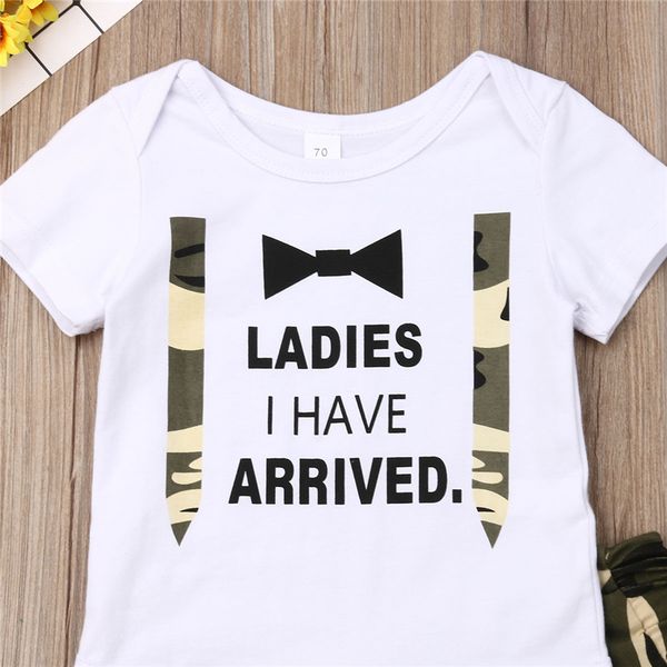 0-2ая новорожденные kid baby boy мода камуфляж одежда набор с коротким рукавом body top romper длинных брюки симпатичными прекрасные сладкие, White
0-2ая новорожденные kid baby boy мода камуфляж одежда набор с коротким рукавом body top romper длинных брюки симпатичными прекрасные сладкие, White