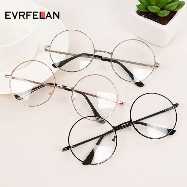 evrfelan 6 colors women men retro large round glasses frame transparent metal eyeglasses frame black silver gold eyewear
evrfelan 6 colors women men retro large round glasses frame transparent metal eyeglasses frame black silver gold eyewear