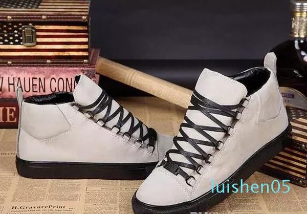new fashion lace-up gray genuine leather high men sneakers shoes luxury designer casual flats high shoes s l05, Black
new fashion lace-up gray genuine leather high men sneakers shoes luxury designer casual flats high shoes s l05, Black