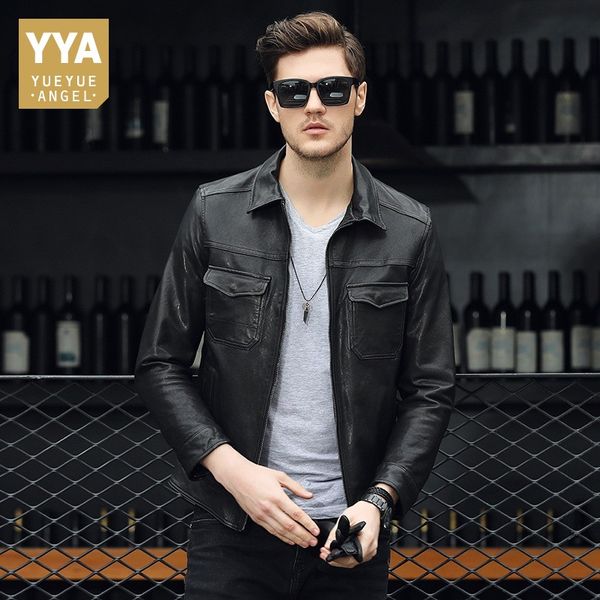 sheepskin vintage motorcycle jackets men genuine leather fashion zipper black slim real leather coats plus size 4xl male jacket
sheepskin vintage motorcycle jackets men genuine leather fashion zipper black slim real leather coats plus size 4xl male jacket