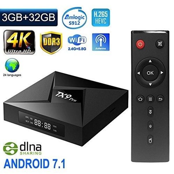 tx9 pro tv box amlogic s912 octa-core set-tv box cpu android 7.1 os bluetooth 4.1 1000m lan smart tv box
tx9 pro tv box amlogic s912 octa-core set-tv box cpu android 7.1 os bluetooth 4.1 1000m lan smart tv box