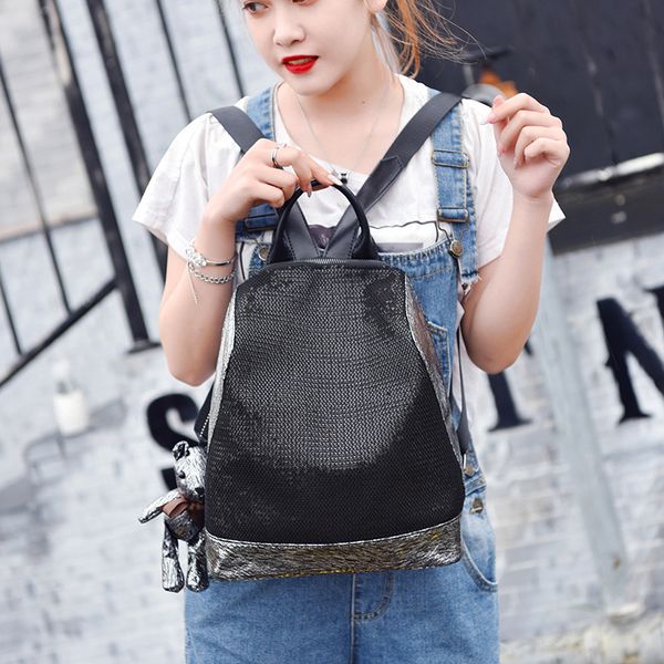 double shoulder bag korean version 2019 new simple sequins women backpack leisure 100 students bag travel tide
double shoulder bag korean version 2019 new simple sequins women backpack leisure 100 students bag travel tide