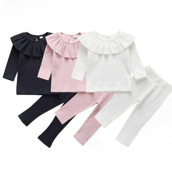 2pcs set toddler baby girl clothes knitted ruffle pants solid 3 color outfits dropshiping, White
2pcs set toddler baby girl clothes knitted ruffle pants solid 3 color outfits dropshiping, White