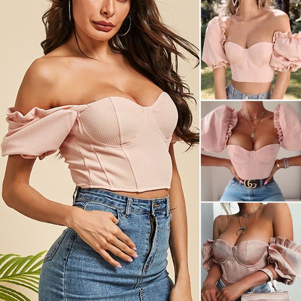 hirigin women ruffles square collar crop women blouses summer vintage half puff sleeve ladies shirts, White
hirigin women ruffles square collar crop women blouses summer vintage half puff sleeve ladies shirts, White