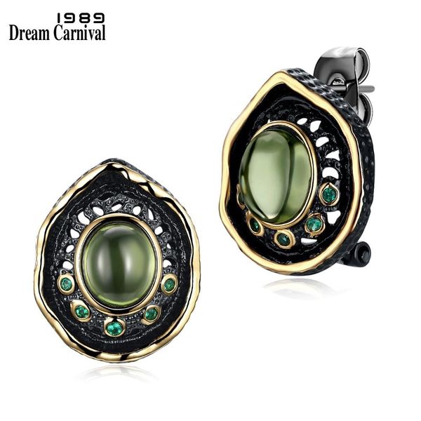 dreamcarnival 1989 transparent green bead stud earrings for women black gold color vintage gothic green zirconia pendientes t200225, Golden
dreamcarnival 1989 transparent green bead stud earrings for women black gold color vintage gothic green zirconia pendientes t200225, Golden