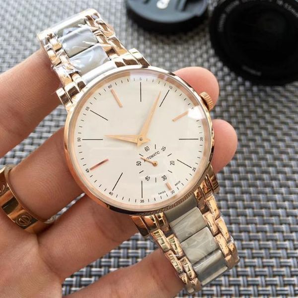 style high-end watch men high-end mechanical hand calendar life waterproof stainless steel watchband butterfly buckle, Slivery;brown
style high-end watch men high-end mechanical hand calendar life waterproof stainless steel watchband butterfly buckle, Slivery;brown