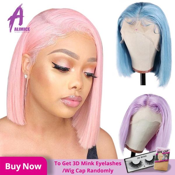 pink blue purple short bob lace front wigs straight human hair lace front wigs 150% density alimice 13*4 brazilian straight, Black;brown
pink blue purple short bob lace front wigs straight human hair lace front wigs 150% density alimice 13*4 brazilian straight, Black;brown