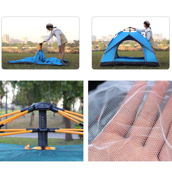 

outdoor camping automatic open tents portable waterproof hiking tent anti-uv 1/2person folding pop-up sun shade travelling ultra