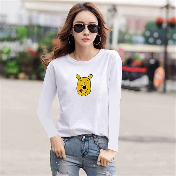 comfortable and slim 2019 autumn t-shirt base hipster academic style cartoon pattern slim round collar base long sleeve t-shirt female, White
comfortable and slim 2019 autumn t-shirt base hipster academic style cartoon pattern slim round collar base long sleeve t-shirt female, White