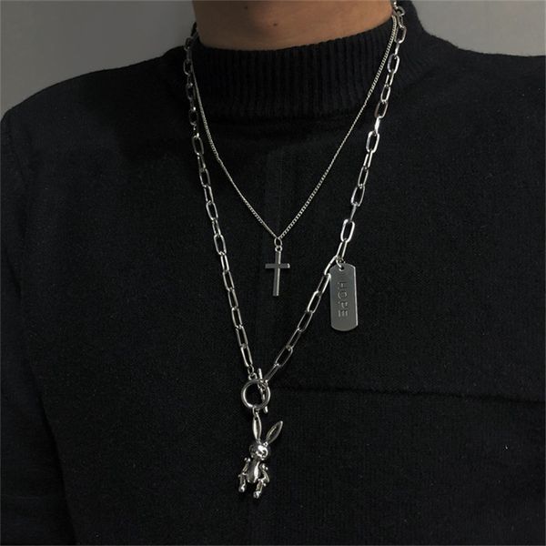 multi-layer hip hop fashion cross necklace active necklace pendant trend personality men and women sweater chain, Silver
multi-layer hip hop fashion cross necklace active necklace pendant trend personality men and women sweater chain, Silver