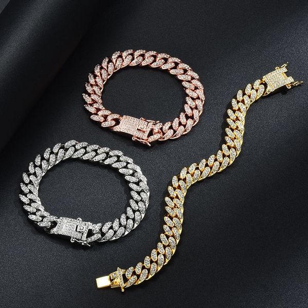 hip-hop cuban bracelet electroplated 18k gold micro inlay 3a hao shi diamond bracelet crystal miami cuban chain three color length 18, Black
hip-hop cuban bracelet electroplated 18k gold micro inlay 3a hao shi diamond bracelet crystal miami cuban chain three color length 18, Black