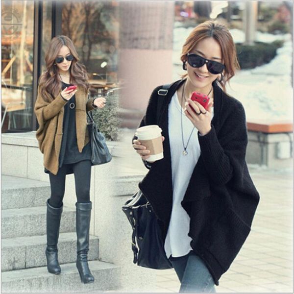 women's knits & tees fast autumn and winter sweater bat long sleeve knit shawl cardigan coat large size outwear jacket, White
women's knits & tees fast autumn and winter sweater bat long sleeve knit shawl cardigan coat large size outwear jacket, White