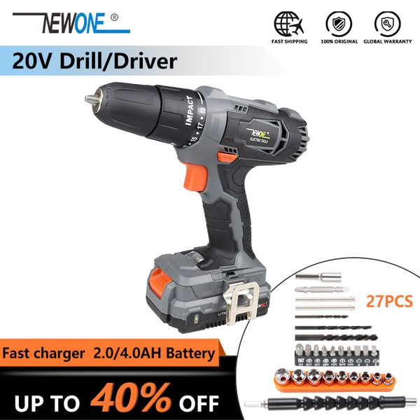 newone electric power tool 20v li-ion cordless impact drill/screwdrive rechargeable drill max. 40nm torque with big battery
newone electric power tool 20v li-ion cordless impact drill/screwdrive rechargeable drill max. 40nm torque with big battery