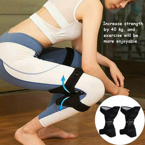 2x power lift joint support knee brace pad rebound spring force running knee, Black;gray
2x power lift joint support knee brace pad rebound spring force running knee, Black;gray