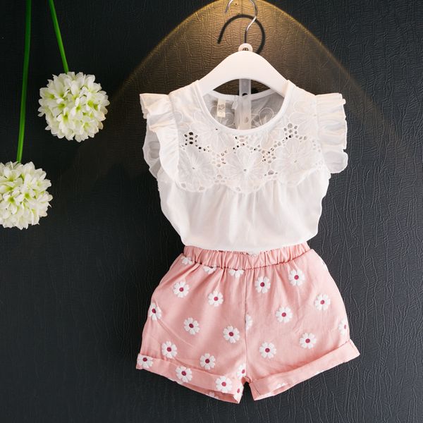 2pcs set toddler kids baby girl clothes set outfits clothes t-shirt vest +shorts pants(2-6 t, White
2pcs set toddler kids baby girl clothes set outfits clothes t-shirt vest +shorts pants(2-6 t, White