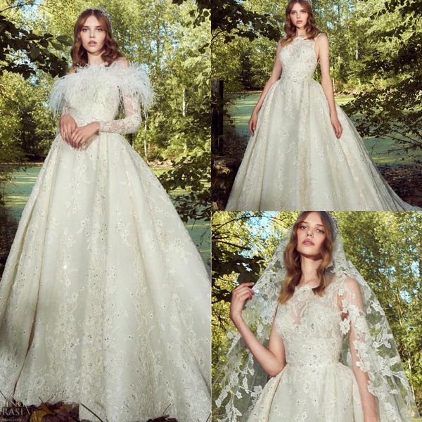 2019 zuhair murad wedding dresses bateau neck sweep train vestidos de novia feather wrap country wedding dress plus size bridal gowns, White
2019 zuhair murad wedding dresses bateau neck sweep train vestidos de novia feather wrap country wedding dress plus size bridal gowns, White