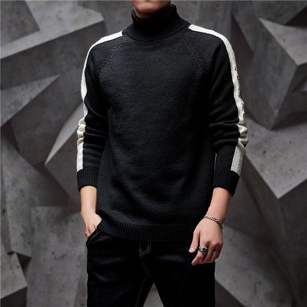 autumn winter mens sweater patchwork embroidery male sweaters turtleneck keep warm comfortable long sleeve male sweaters, White;black
autumn winter mens sweater patchwork embroidery male sweaters turtleneck keep warm comfortable long sleeve male sweaters, White;black