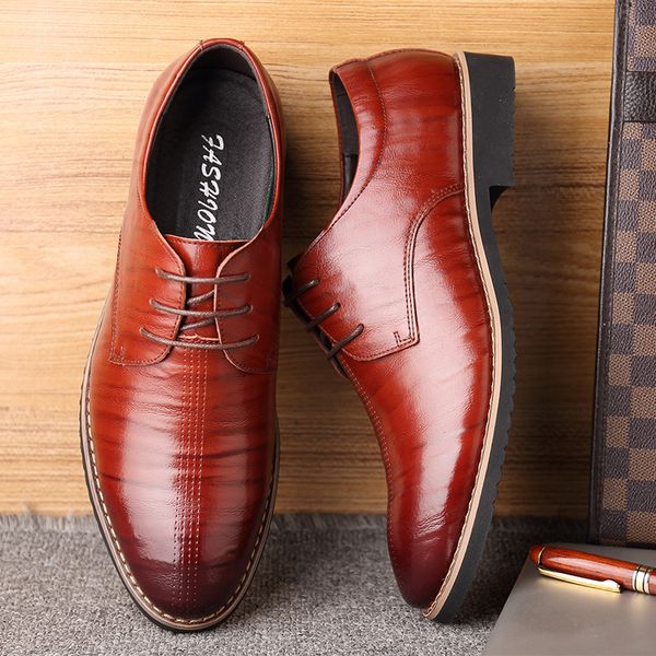 fashion formal men oxfords shoes leather shoes pointed toe brogue business dress shoes lace-up, Black
fashion formal men oxfords shoes leather shoes pointed toe brogue business dress shoes lace-up, Black