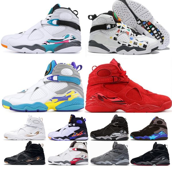 8 8s men basketball shoes valentines day white aqua south beach chrome 3peat playoff mens trainer sports sneaker
8 8s men basketball shoes valentines day white aqua south beach chrome 3peat playoff mens trainer sports sneaker