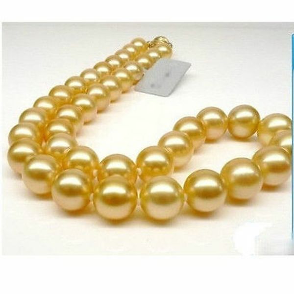 fine pearls jewelry genuine huge 18" 10-9 mm outh sea golden pearls necklace 14k gold, Black
fine pearls jewelry genuine huge 18" 10-9 mm outh sea golden pearls necklace 14k gold, Black