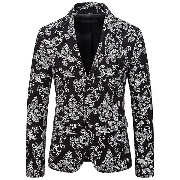 2019 men business casual slim fit dress blazer jakcet fashion brand floral printed man wedding party suit coat outwear tuxedo, White;black
2019 men business casual slim fit dress blazer jakcet fashion brand floral printed man wedding party suit coat outwear tuxedo, White;black