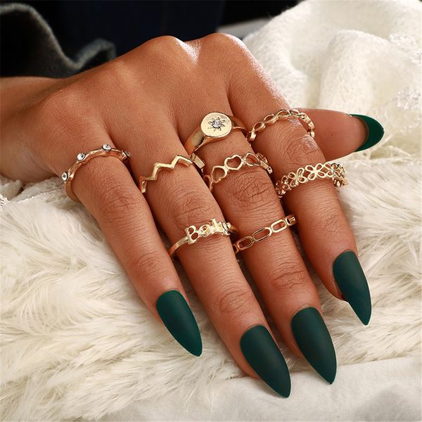 vintage gold star moon rings set for women boho opal crystal midi finger ring 2019 female bohemian jewelry gifts 8 pcs/set, Slivery;golden 
vintage gold star moon rings set for women boho opal crystal midi finger ring 2019 female bohemian jewelry gifts 8 pcs/set, Slivery;golden