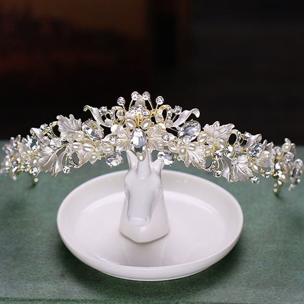 new silver gold rhinestone pearl bridal crowns handmade headpiece tiara crystal diadem crown wedding hair jewelry accessories, Golden;white
new silver gold rhinestone pearl bridal crowns handmade headpiece tiara crystal diadem crown wedding hair jewelry accessories, Golden;white