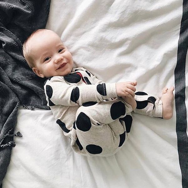 newborn infant baby long sleeve dot print romper jumpsuit cute autumn clothes cotton blend soft fashion baby boys jumpsuit, Blue
newborn infant baby long sleeve dot print romper jumpsuit cute autumn clothes cotton blend soft fashion baby boys jumpsuit, Blue