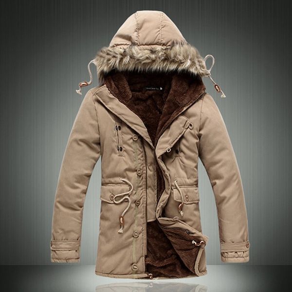 

zollrfea winter jacket men parkas coat feather down men jacket abrigos hombres invierno chaqueta plus size xxxl ca0372, Tan;black