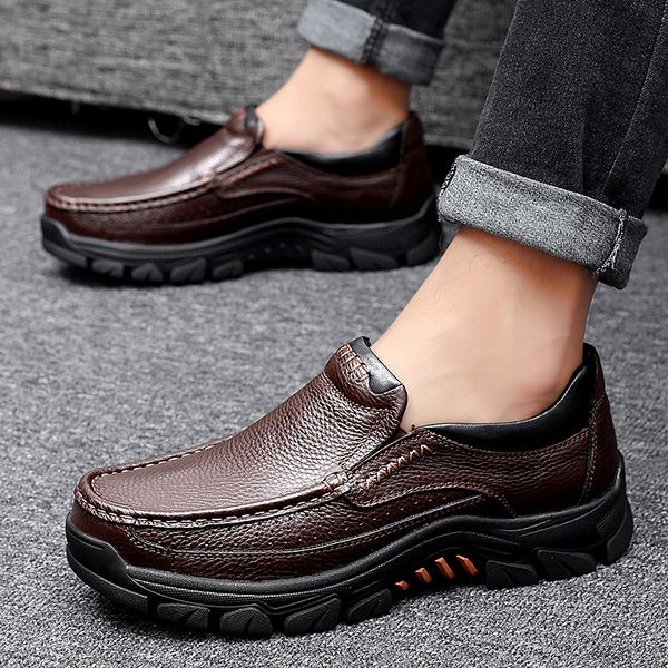 mens genuine leather leisure flat shoes men classic walking slip on loafers comfortable moccasin big size 37~47 dress work shoes, Black
mens genuine leather leisure flat shoes men classic walking slip on loafers comfortable moccasin big size 37~47 dress work shoes, Black