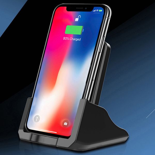 

10w home phone holder wireless charger square shape deskast charging stand for iphone 11 x 8 quick fast charging hot