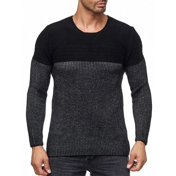 autumn winter spliced sweater men casual fashion wild full sleeve o-neck collar pullovers slim standard wool male knitting, White;black
autumn winter spliced sweater men casual fashion wild full sleeve o-neck collar pullovers slim standard wool male knitting, White;black