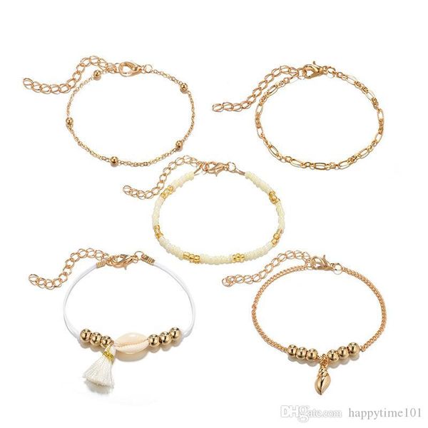 women charm bracelet set bohemian geometric conch seashell beaded tassel bracelets bangle vintage jewelry christmas gift 5pcs/set, Silver
women charm bracelet set bohemian geometric conch seashell beaded tassel bracelets bangle vintage jewelry christmas gift 5pcs/set, Silver