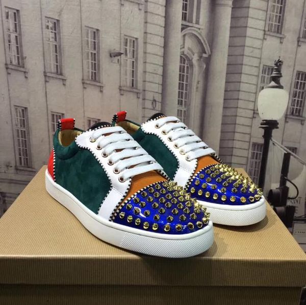 sneaker красной подошвы мужская шипастые плоская с зеленой замшей натуральная кожи юниор кроссовки, любовники люкс партии свадебной повседне, Black
sneaker красной подошвы мужская шипастые плоская с зеленой замшей натуральная кожи юниор кроссовки, любовники люкс партии свадебной повседне, Black