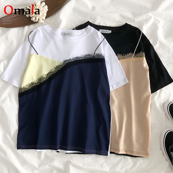 summer short sleeve casual slim tshirt fashion lace patchwork pure cotton t shirt korean cute women t-shirts 90s girl white
summer short sleeve casual slim tshirt fashion lace patchwork pure cotton t shirt korean cute women t-shirts 90s girl white
