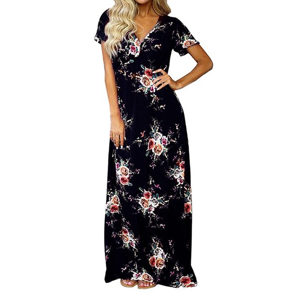 chamsgend2019 women' fashion long bohemian dress summer casual vintage print short sleeve dress elegant bohemian beach, Blue;gray
chamsgend2019 women' fashion long bohemian dress summer casual vintage print short sleeve dress elegant bohemian beach, Blue;gray