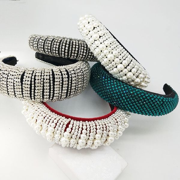 special design pearl hoop pearl stone velvet handmade crystal hair bands women crown sponge thick headband for girls, Golden;white
special design pearl hoop pearl stone velvet handmade crystal hair bands women crown sponge thick headband for girls, Golden;white