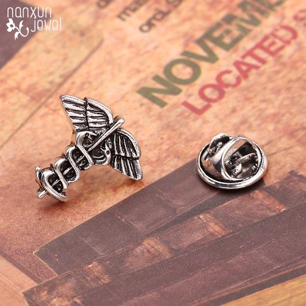 vintage snake wings brooch women men's shirt decoration lapel pins gift accessories antique silver color brooches, Gray
vintage snake wings brooch women men's shirt decoration lapel pins gift accessories antique silver color brooches, Gray