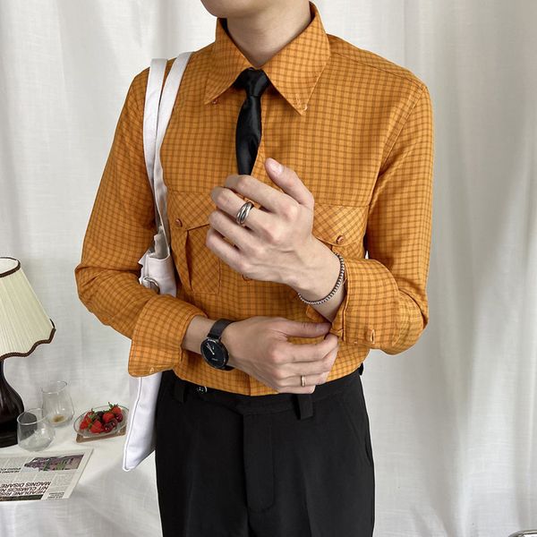 men's long-sleeved shirt 2020 spring and summer new long-sleeved slim plaid casual shirt young personality fashion trend men's, White;black
men's long-sleeved shirt 2020 spring and summer new long-sleeved slim plaid casual shirt young personality fashion trend men's, White;black