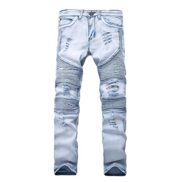 new fashion designer mens jeans skinny with slim elastic denim casual bike luxury jeans men pants ripped hole jean for men plus size 28-38, Blue
new fashion designer mens jeans skinny with slim elastic denim casual bike luxury jeans men pants ripped hole jean for men plus size 28-38, Blue