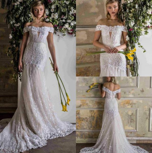 limor rosen mermaid wedding dresses 2019 off shoulder lace bridal gowns backless sweep train boho wedding dress, White
limor rosen mermaid wedding dresses 2019 off shoulder lace bridal gowns backless sweep train boho wedding dress, White
