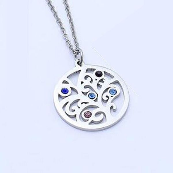 stainless steel pendant life tree birthstone necklace mother's birthday thanksgiving gifts jewelry, Silver
stainless steel pendant life tree birthstone necklace mother's birthday thanksgiving gifts jewelry, Silver