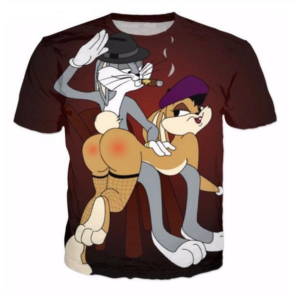 fashion mens womens summer style cartoon bugs bunny funny 3d print casual t-shirt xdx056, White;black
fashion mens womens summer style cartoon bugs bunny funny 3d print casual t-shirt xdx056, White;black