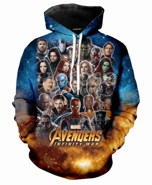 

2019 marvel avengers endgame iron man captain america 3d printed hoodies women men 3d print pullovers outerwear casual a354, Black