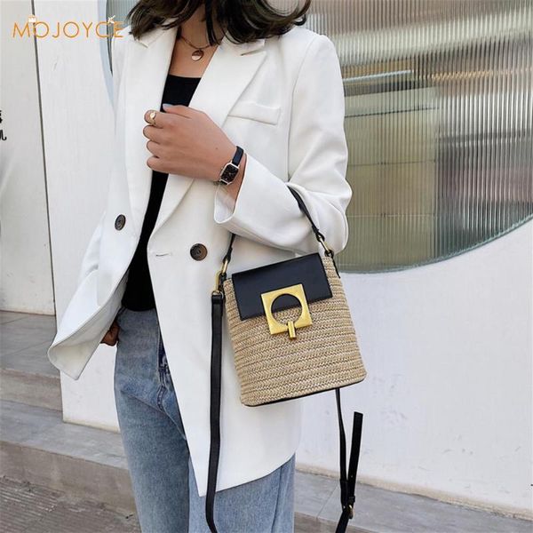 fashion women small handbags women bucket bags casual pu leather straw splicing simple shoulder messenger purse
fashion women small handbags women bucket bags casual pu leather straw splicing simple shoulder messenger purse