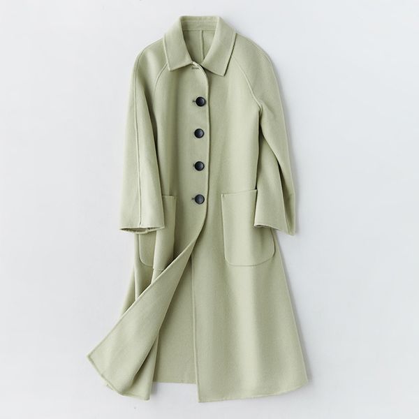 autumn winter classic double face cashmere coat green loose long women jacket winter woolen overcoat girl thick wool blend coat, Black
autumn winter classic double face cashmere coat green loose long women jacket winter woolen overcoat girl thick wool blend coat, Black