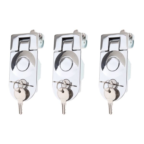 3pcs metal latch lock key kit cabinet luggage compressed latch for rv trailer