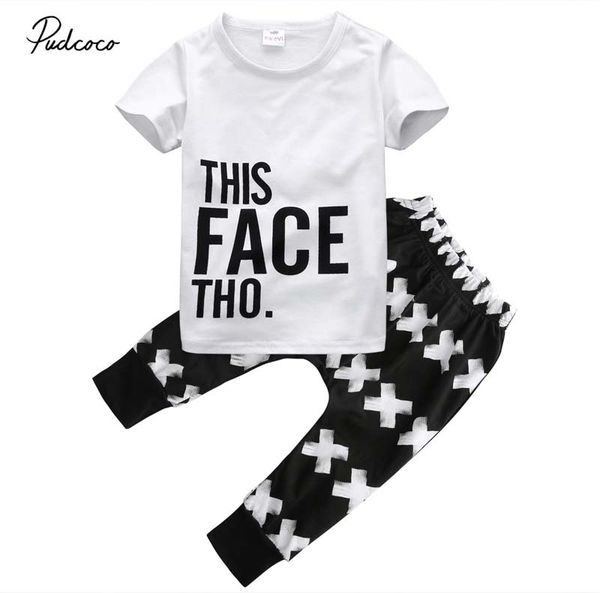 2pcs baby boys letter sets toddler kid baby boy 2018 new summer t-shirt pants outfits set boy cool clothes 0-5t us, White
2pcs baby boys letter sets toddler kid baby boy 2018 new summer t-shirt pants outfits set boy cool clothes 0-5t us, White